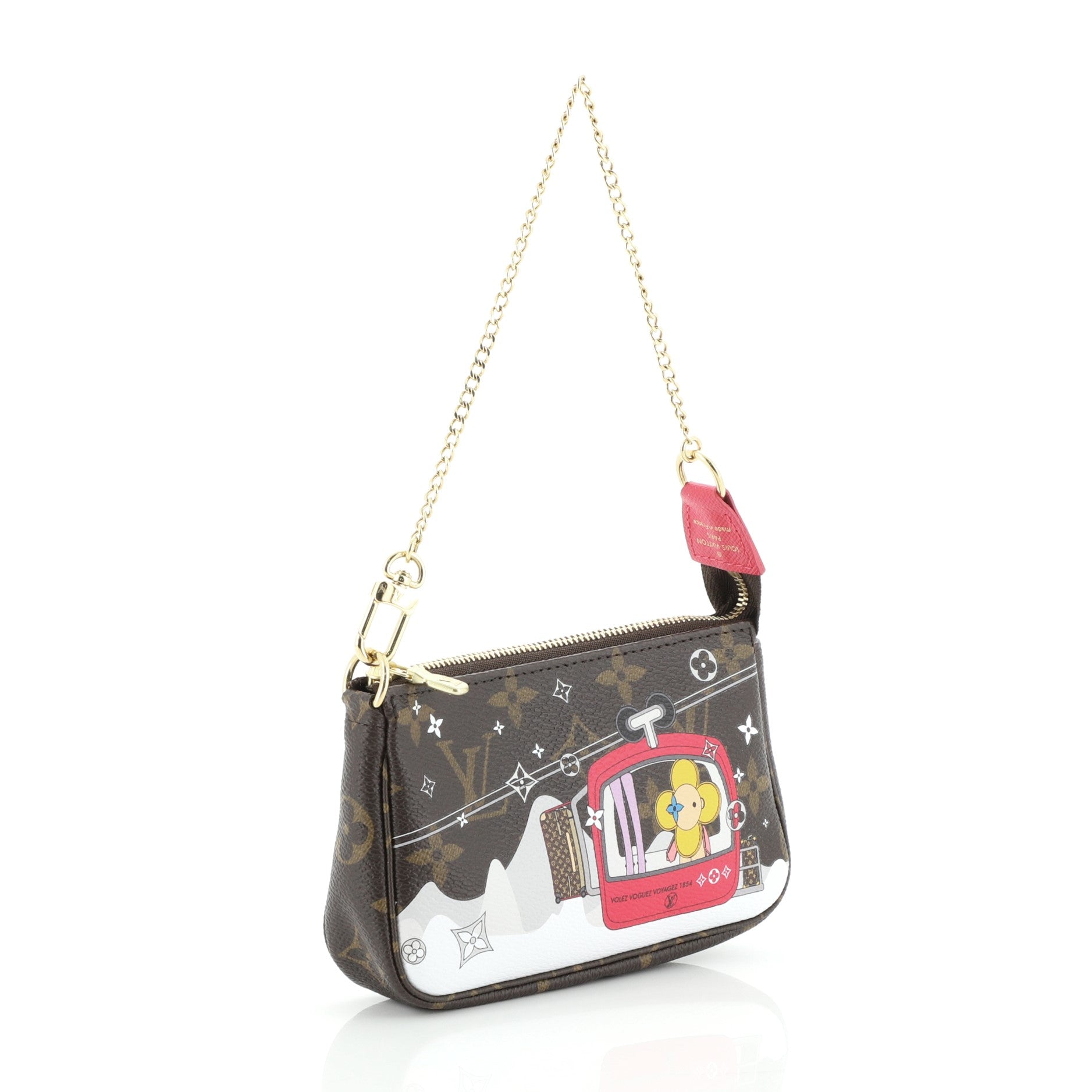 Pochette Accessoires Limited Edition Vivienne Xmas Monogram Canvas Mini