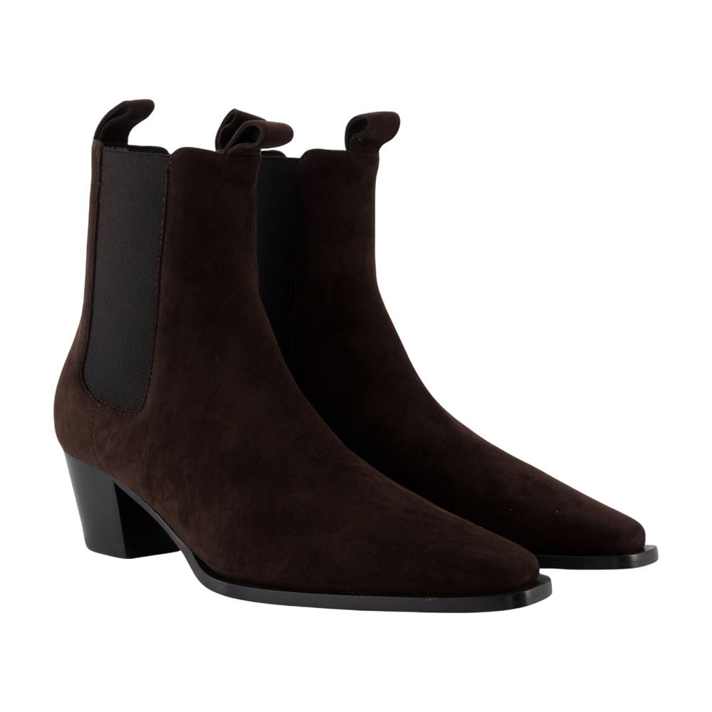 City Ankle Boots - TOTEME - Leather - Brown