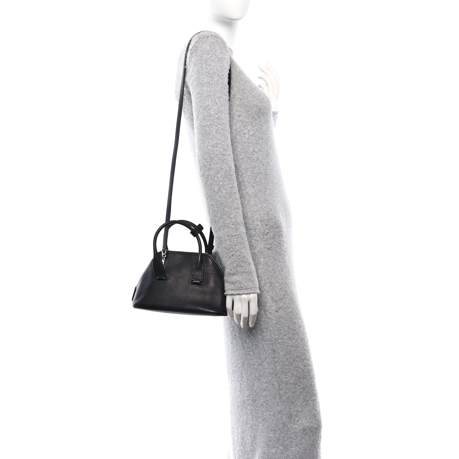 Saddle Calfskin Mini Devon Bag Black
