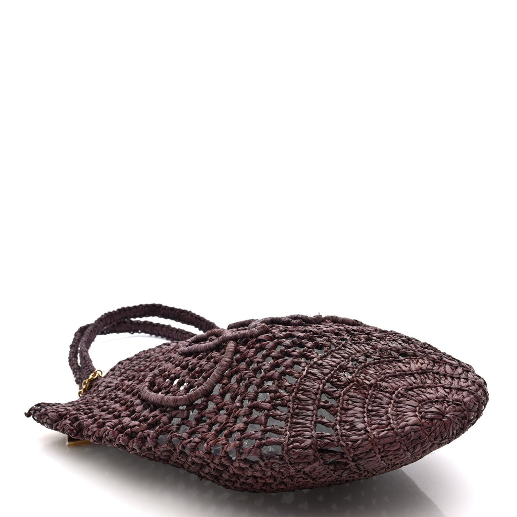 Raffia Small Summer Banana Tote Kohl Brown