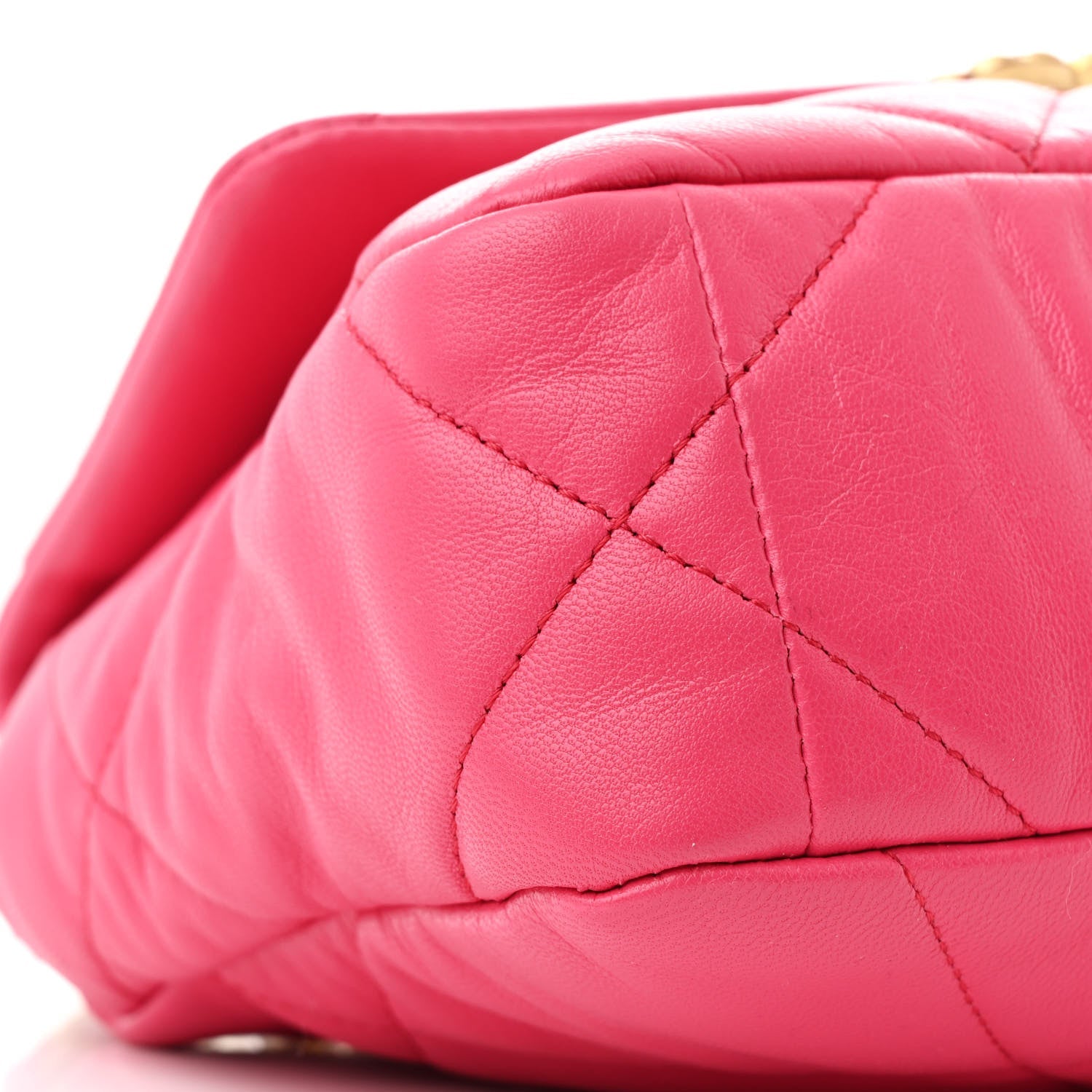 Goatskin Quilted Medium Chanel 19 Flap Dark Pink