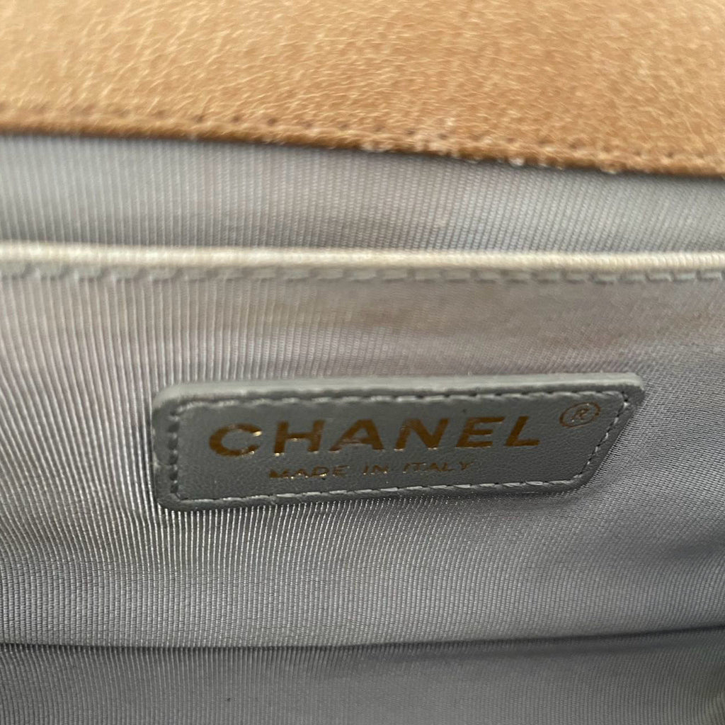 Chanel Le Boy Bag Limited Edition 15C Paris Dubai Small Metallic Gold