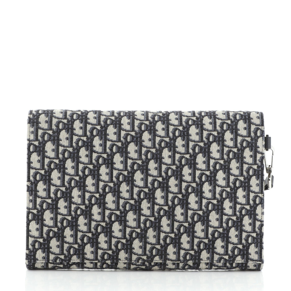 Safari Flap Wristlet Clutch Oblique Canvas