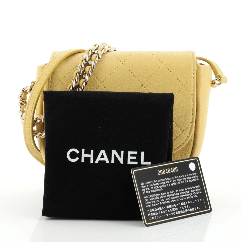 Casual Trip Messenger Bag Quilted Lambskin Mini