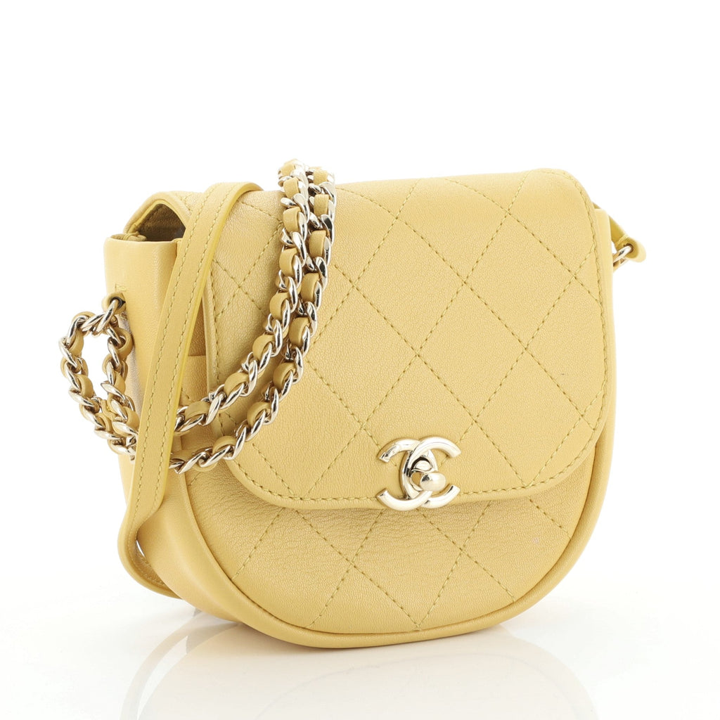 Casual Trip Messenger Bag Quilted Lambskin Mini