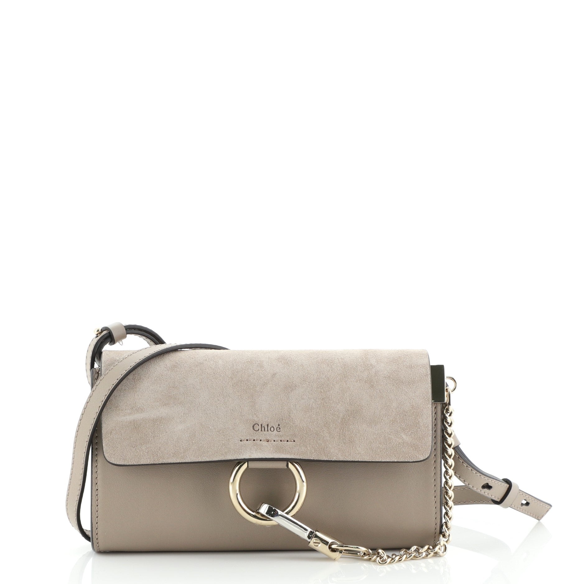 Faye Shoulder Bag Leather and Suede Mini
