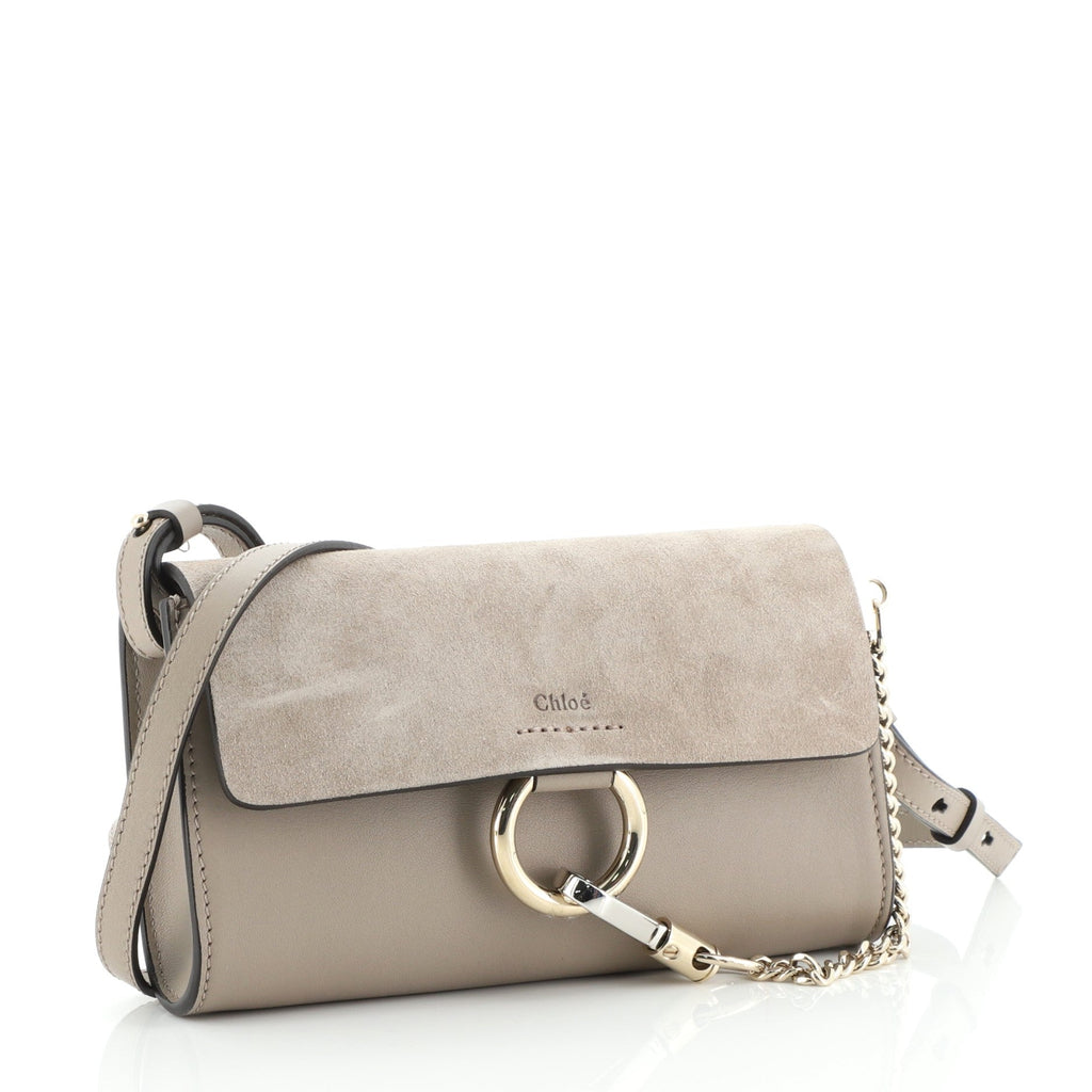 Faye Shoulder Bag Leather and Suede Mini