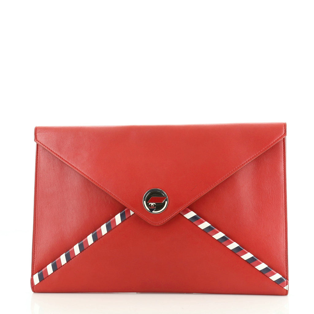 Airlines Envelope Clutch Lambskin Large
