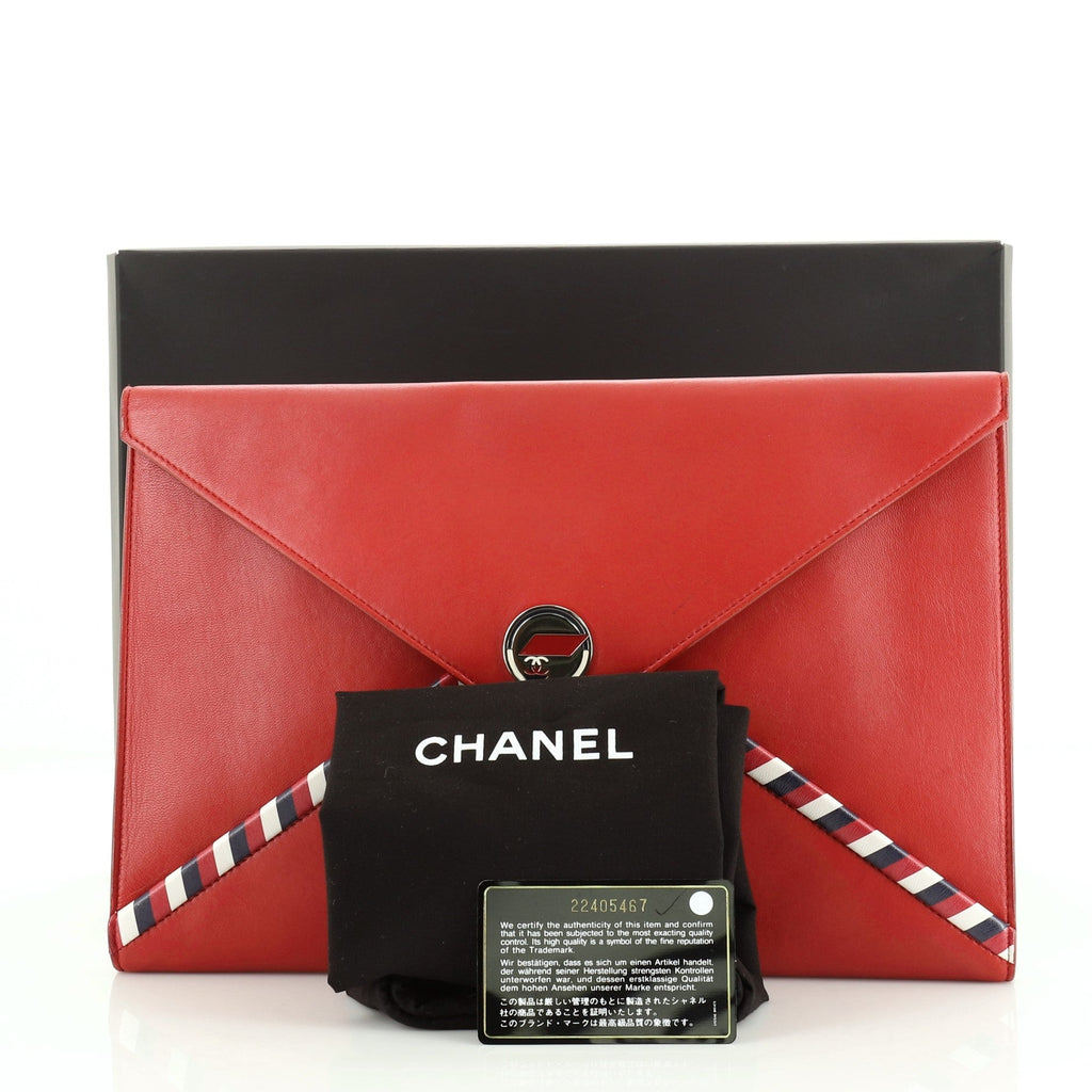 Airlines Envelope Clutch Lambskin Large