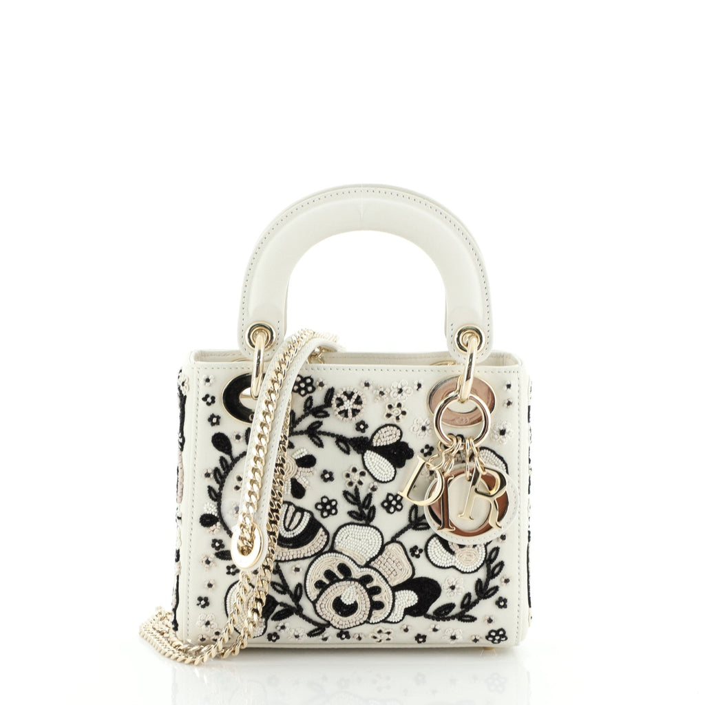 Lady Dior Bag Beaded Leather Mini