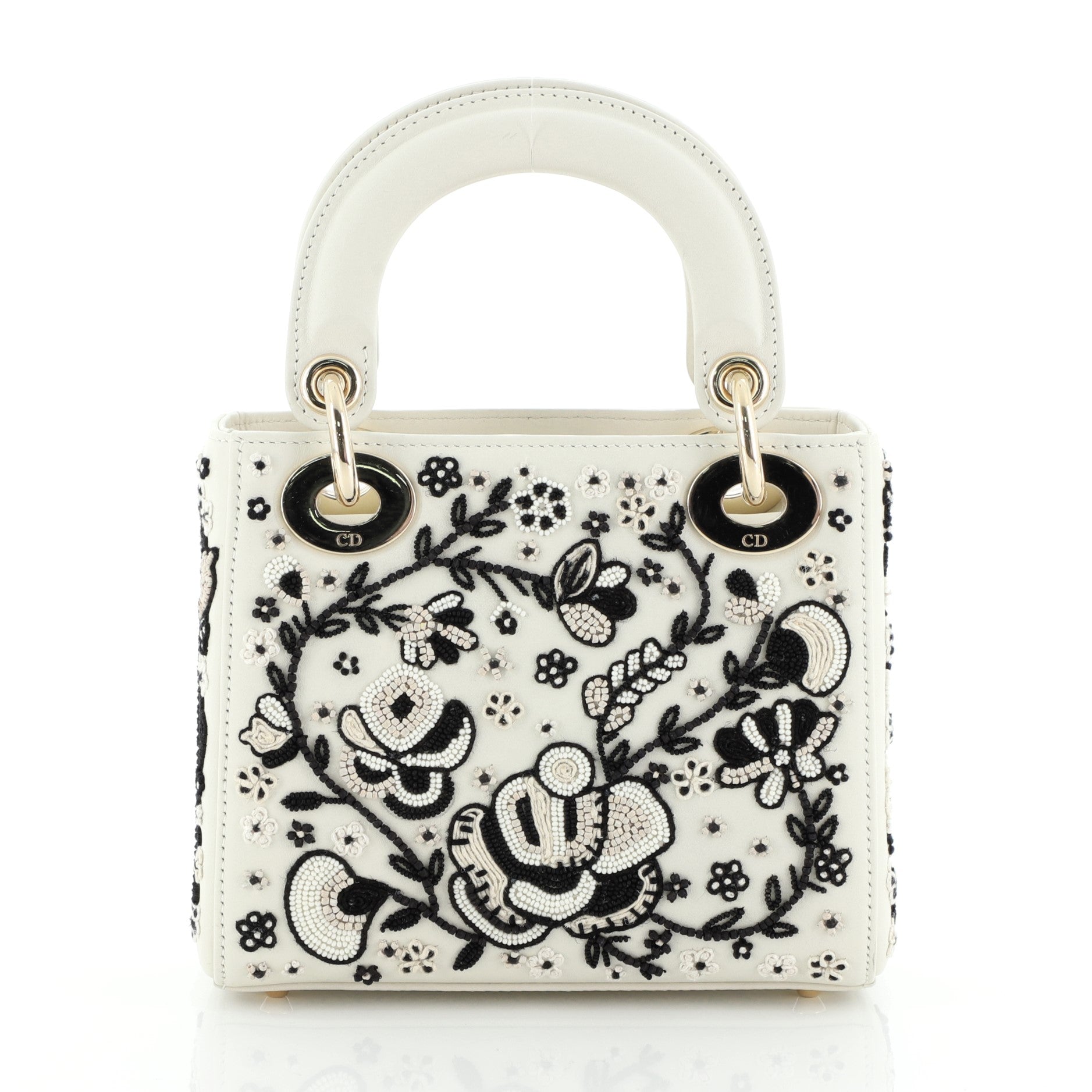 Lady Dior Bag Beaded Leather Mini