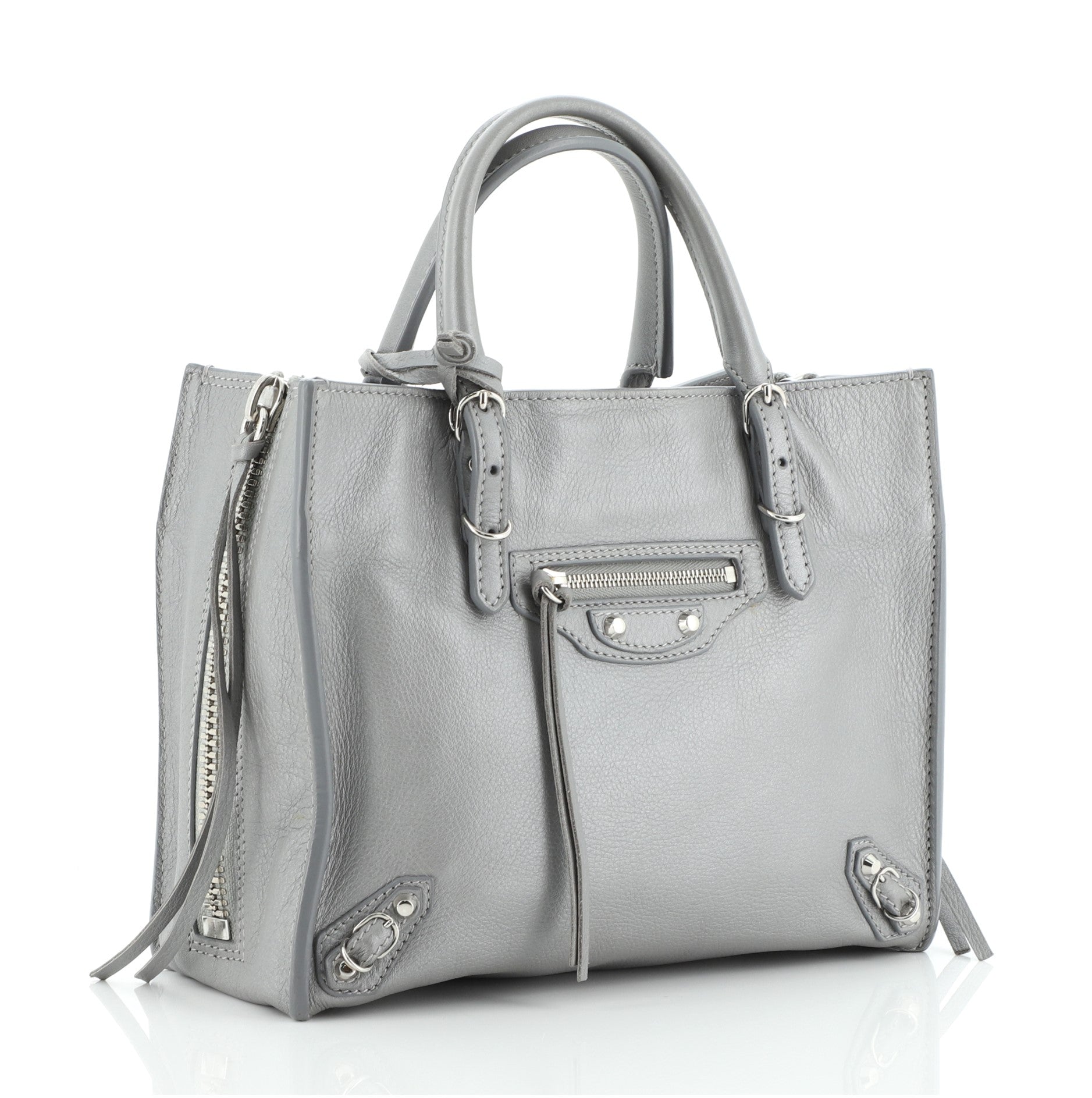 Papier A4 Zip Around Classic Studs Bag Leather Mini