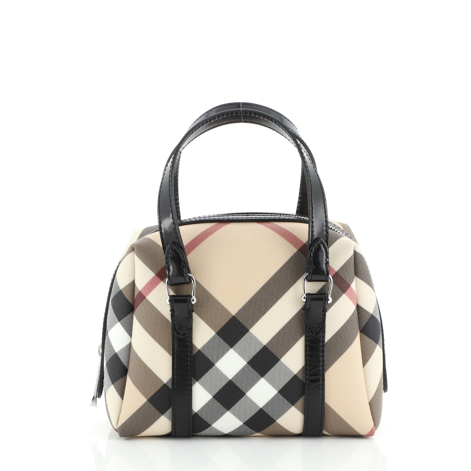 Boston Bag Nova Check Canvas Mini