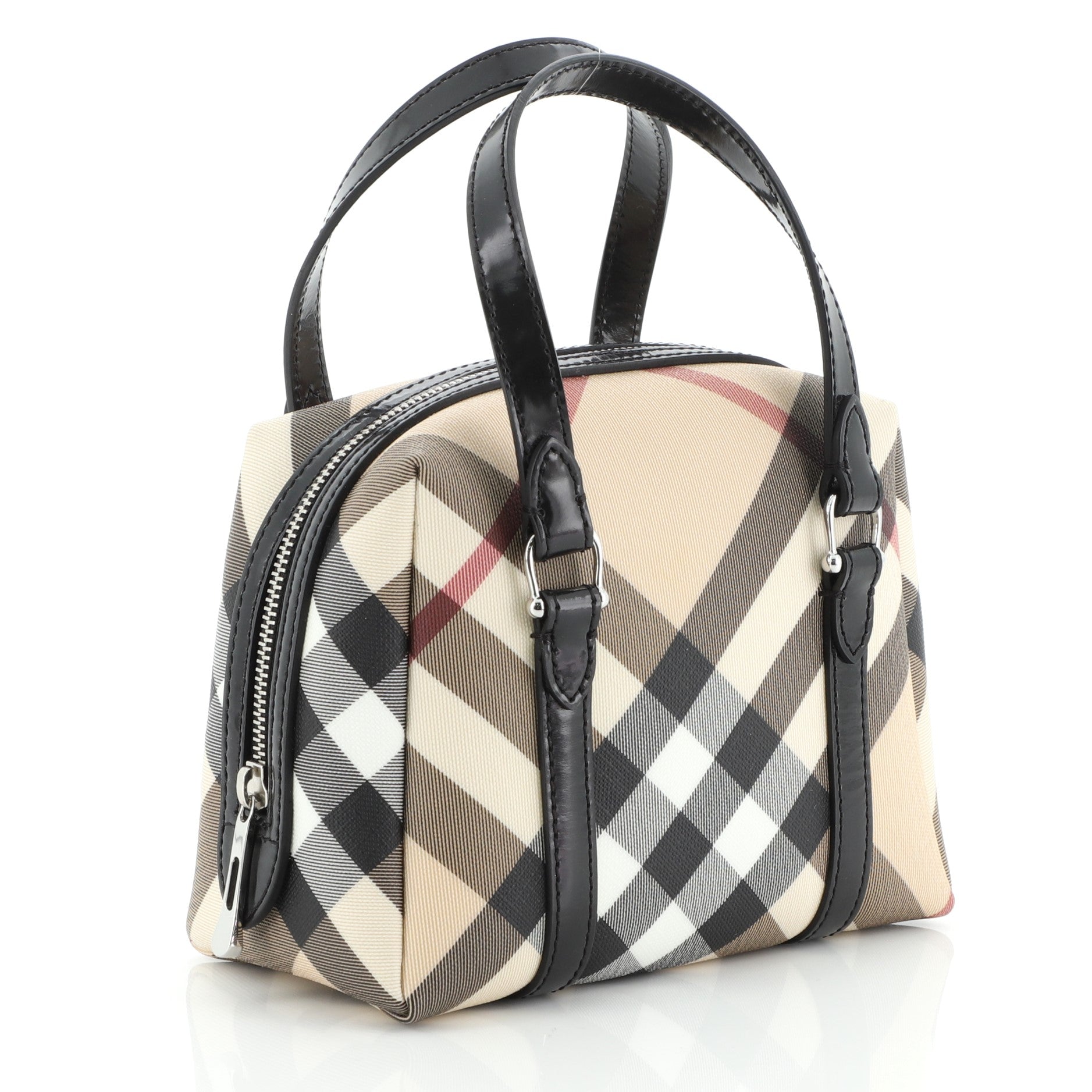 Boston Bag Nova Check Canvas Mini