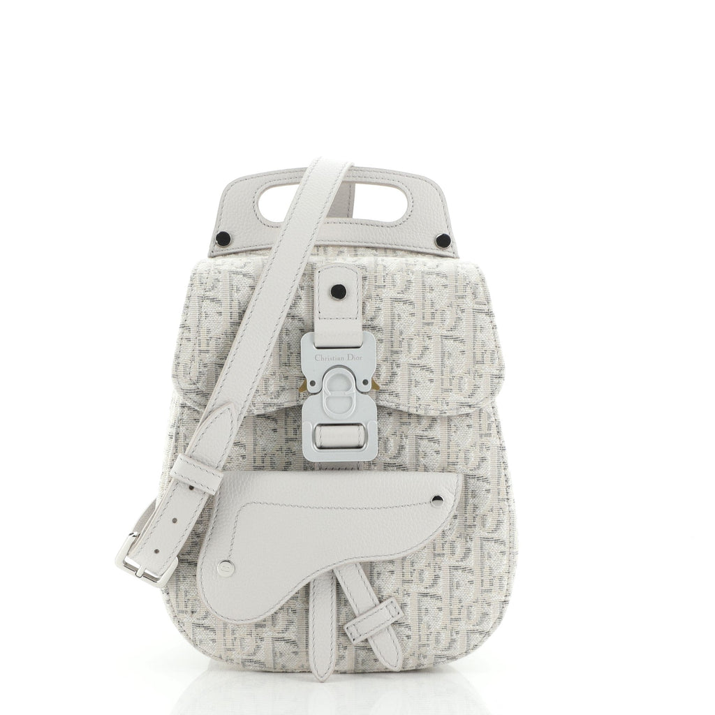 Saddle Backpack Oblique Canvas Mini