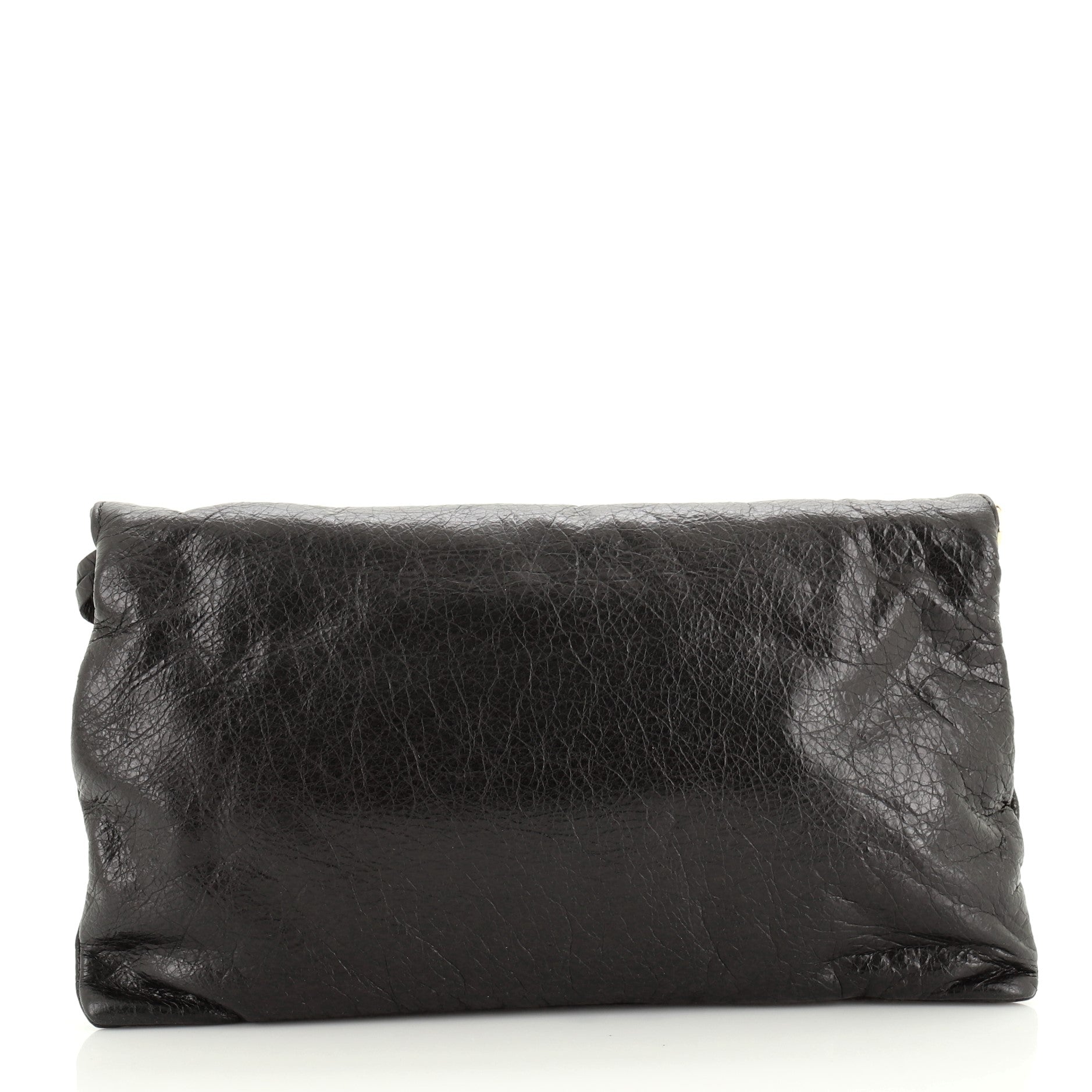 Giant Studs Envelope Strap Clutch Leather
