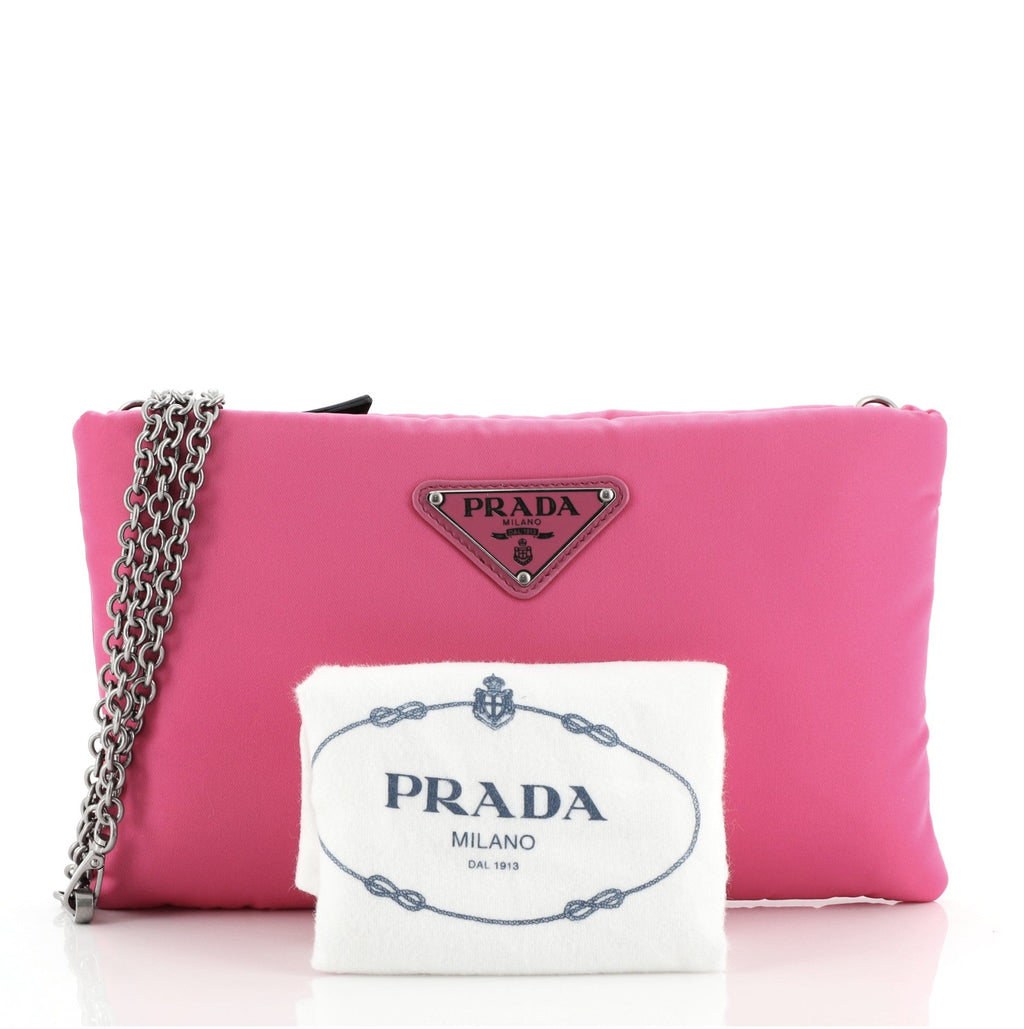 Fluo Chain Clutch Tessuto Small
