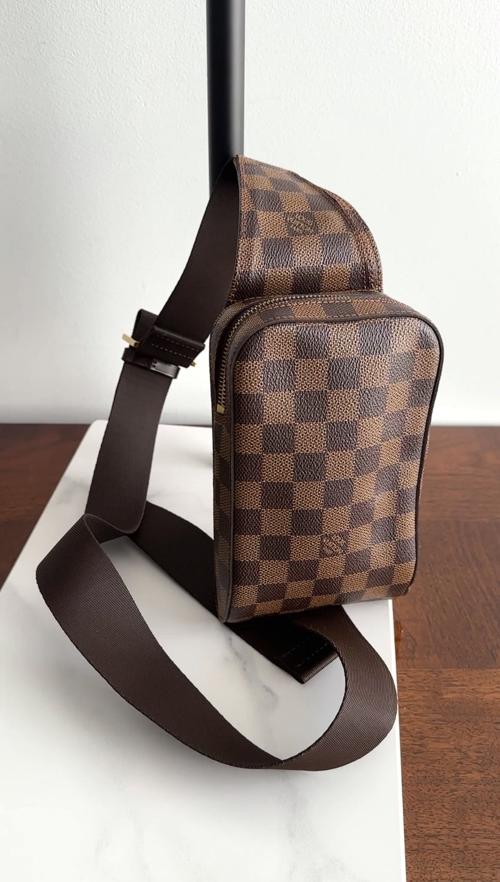 Louis Vuitton Brown Damier Ebene Geronimos Body / Belt Bag