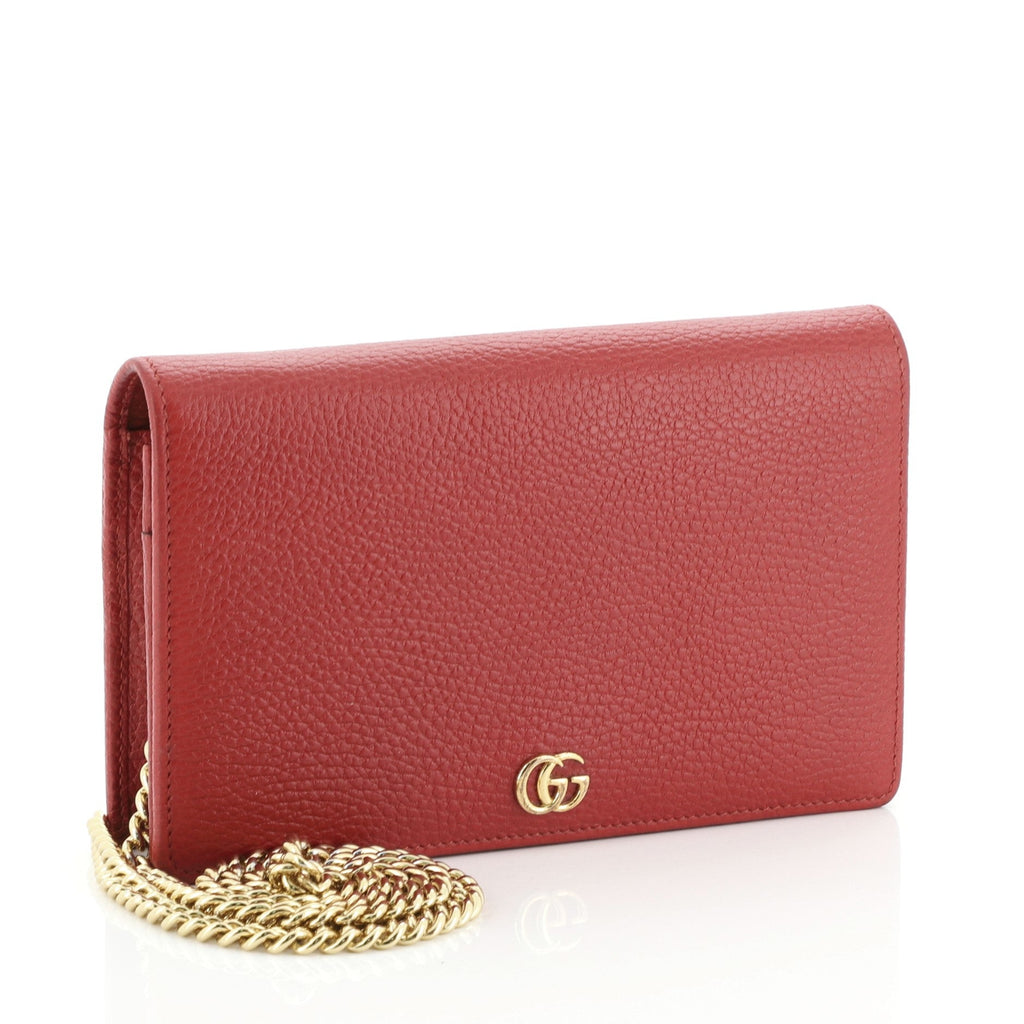 Petite GG Marmont Chain Wallet Leather Mini