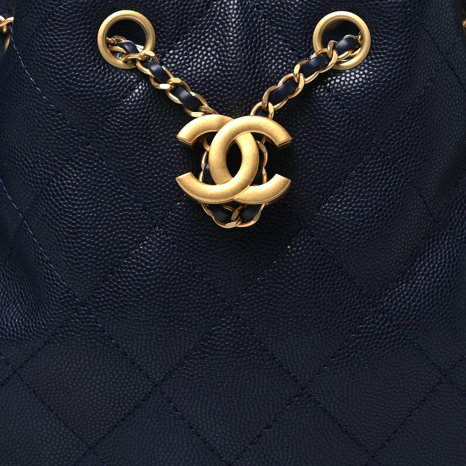 Caviar Quilted Small Chanel 25 Handbag Dark Navy