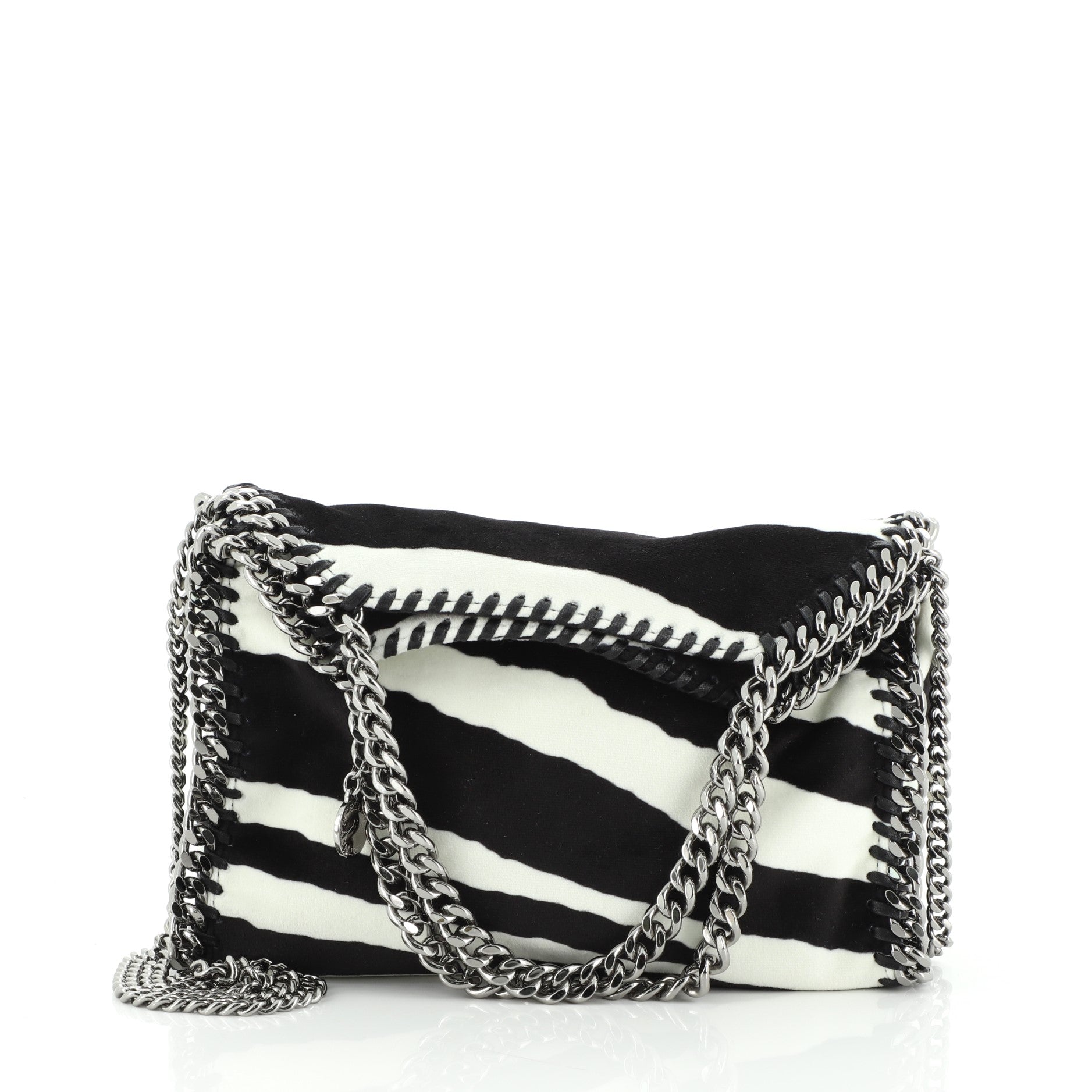 Falabella Fold Over Bag Printed Velvet Mini