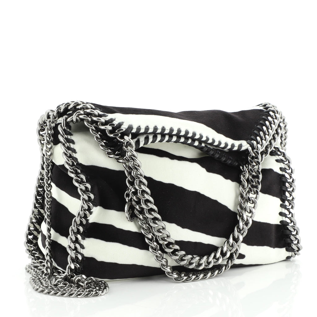 Falabella Fold Over Bag Printed Velvet Mini