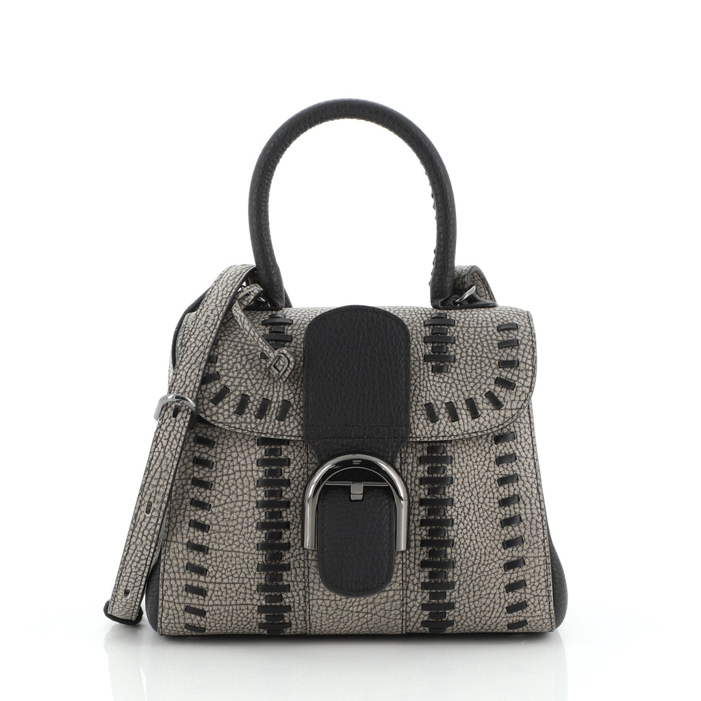 Brillant Top Handle Bag Whipstitch Leather Mini