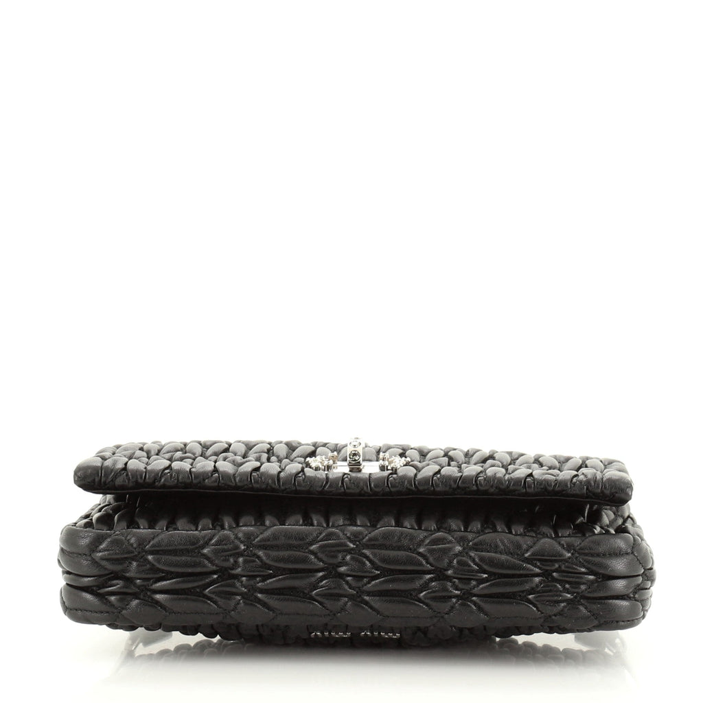 Crystal Clutch Matelasse Leather Small
