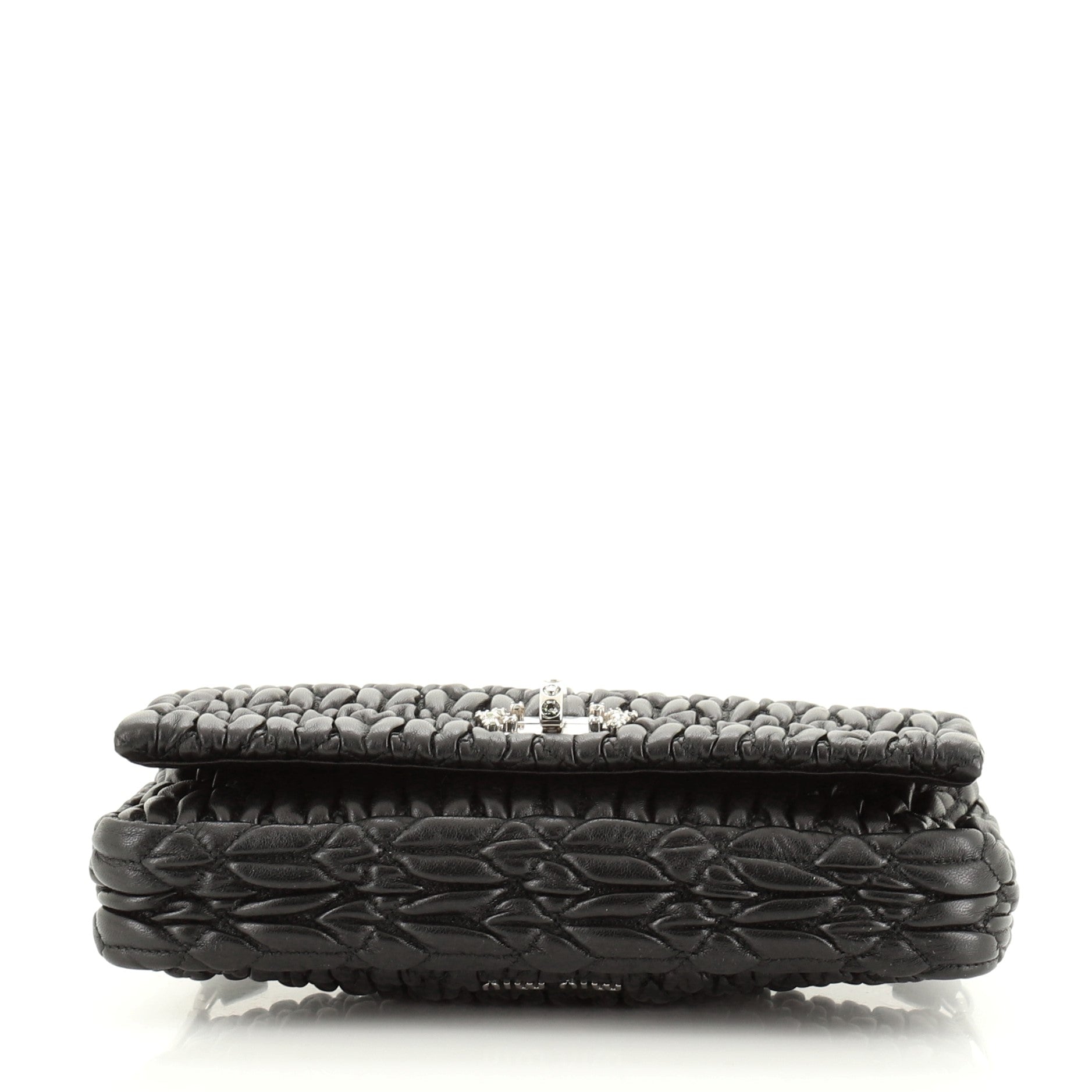 Crystal Clutch Matelasse Leather Small