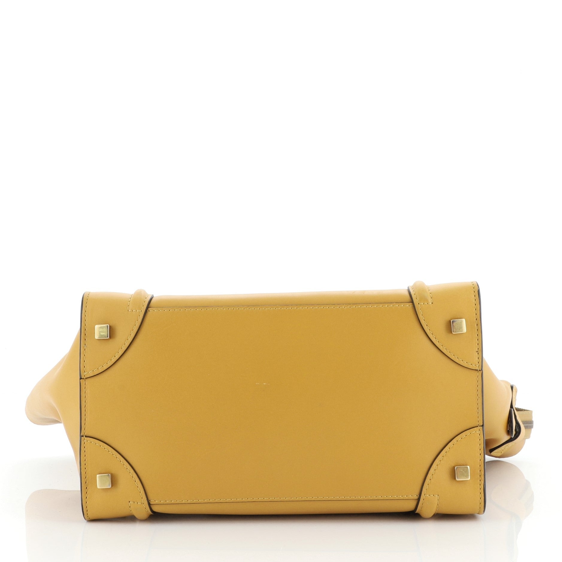 Bicolor Luggage Bag Leather Mini