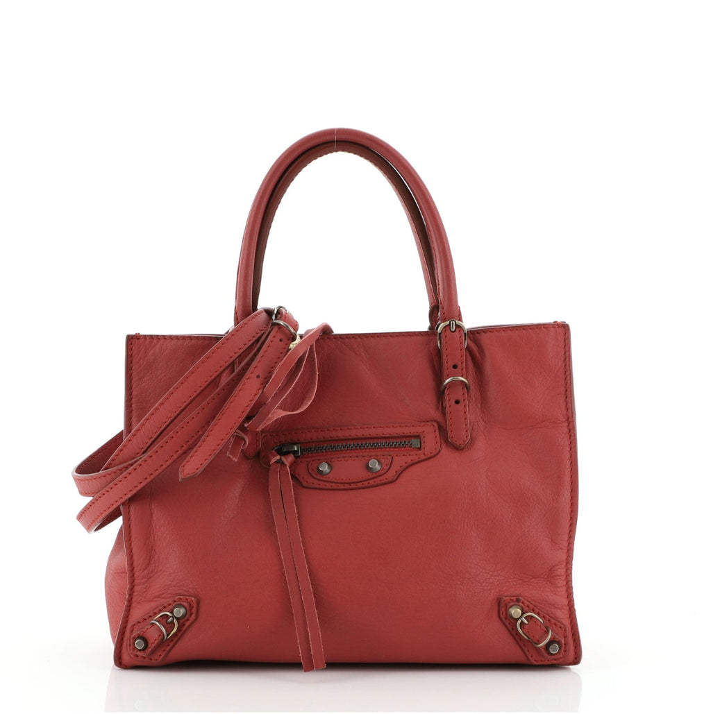 Papier A4 Classic Studs Bag Leather Mini