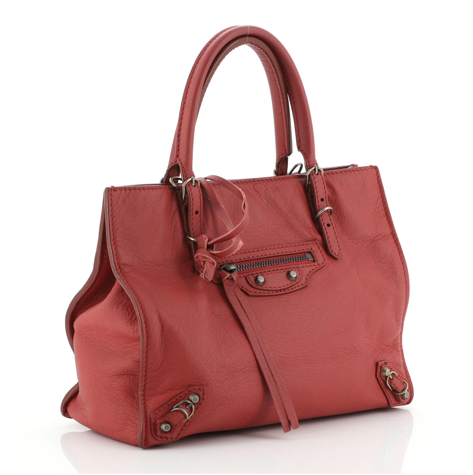 Papier A4 Classic Studs Bag Leather Mini