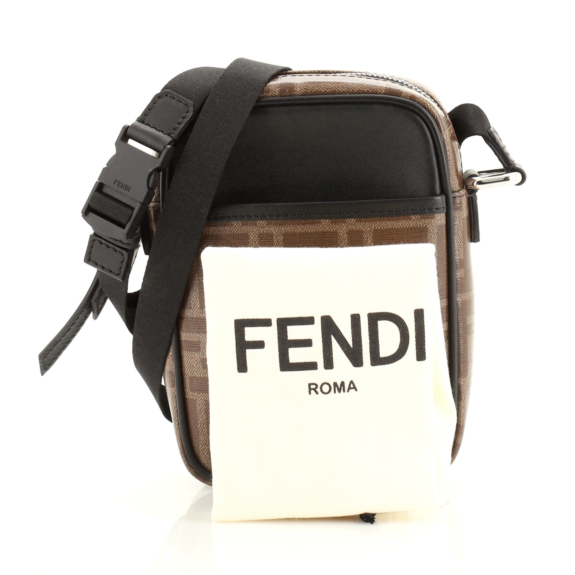 1974 Double F Camera Crossbody Bag Zucca Coated Canvas Mini