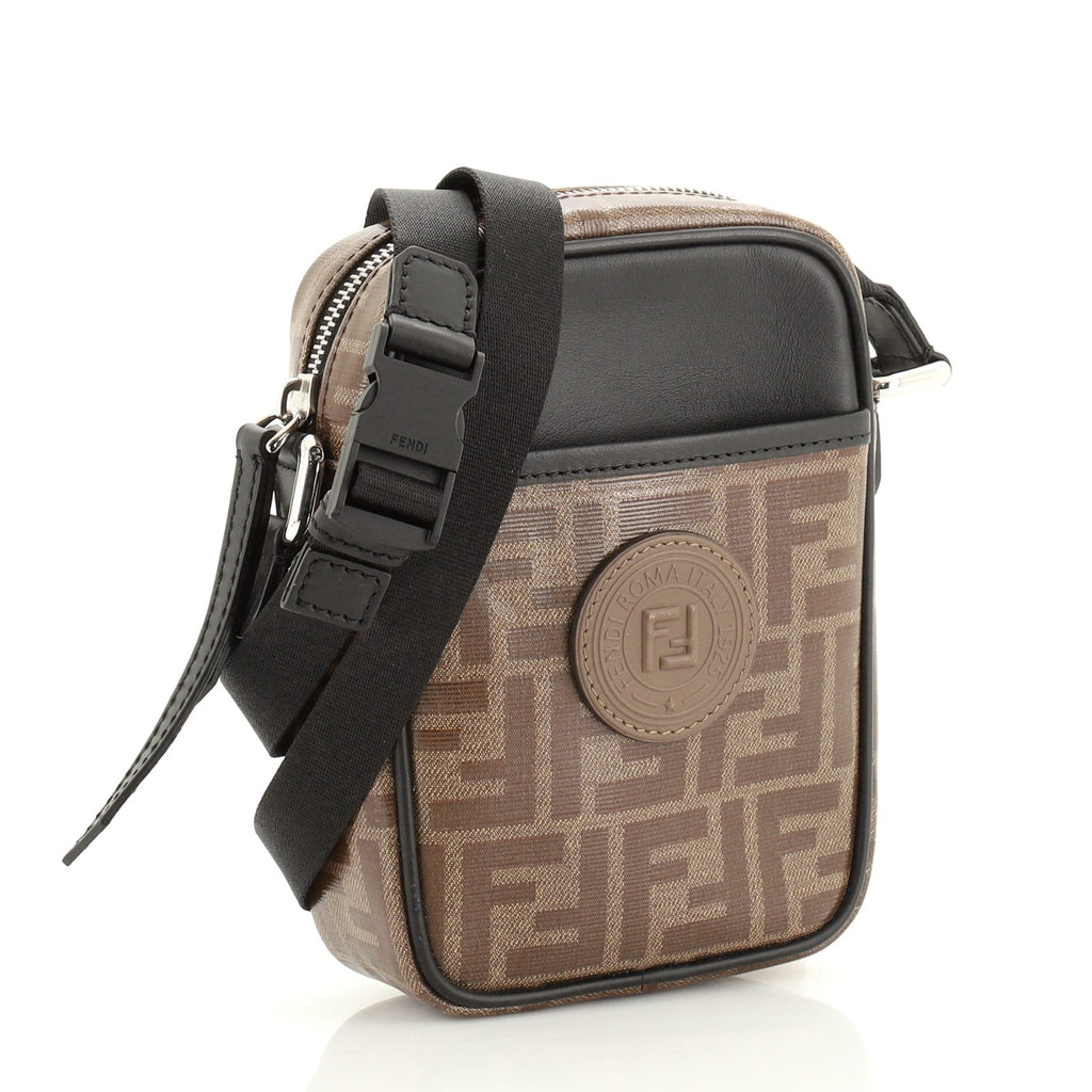 1974 Double F Camera Crossbody Bag Zucca Coated Canvas Mini
