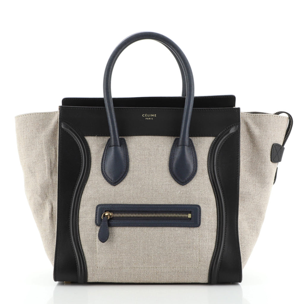 Luggage Bag Canvas and Leather Mini