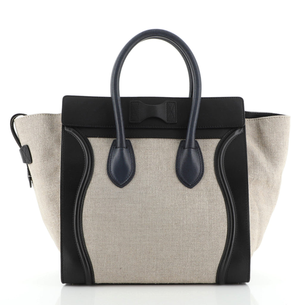 Luggage Bag Canvas and Leather Mini