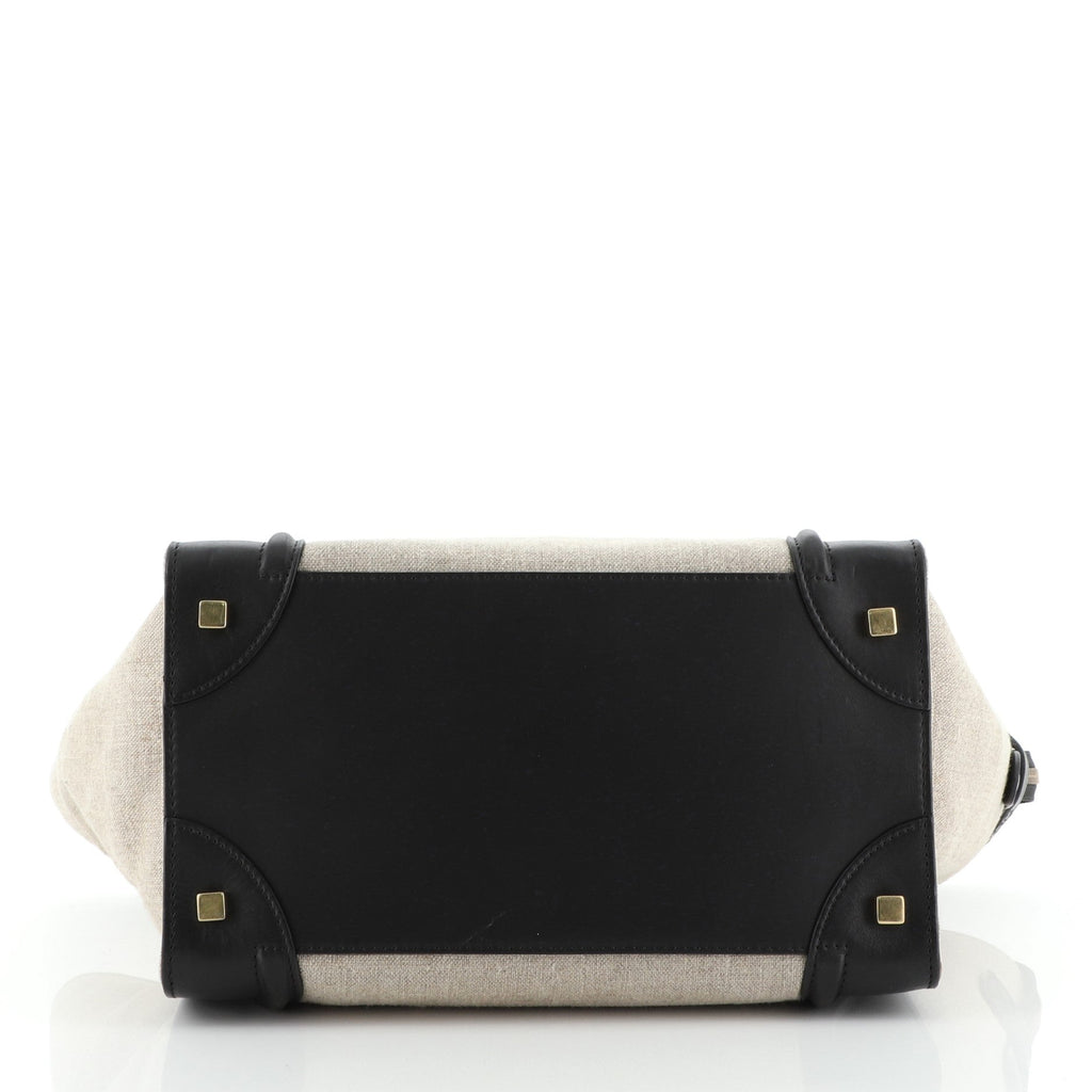 Luggage Bag Canvas and Leather Mini