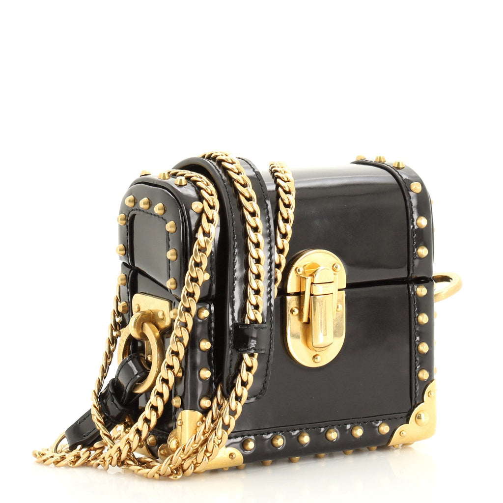 Treasure Trunk Crossbody Bag Studded Patent Mini