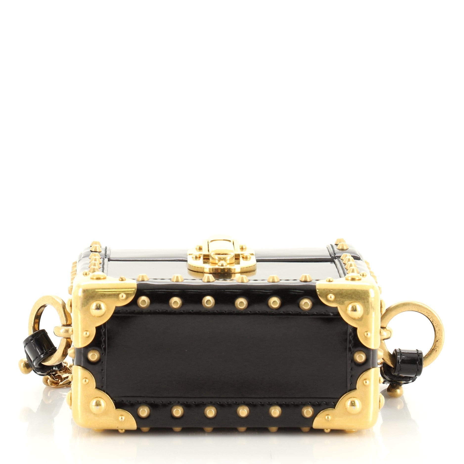 Treasure Trunk Crossbody Bag Studded Patent Mini