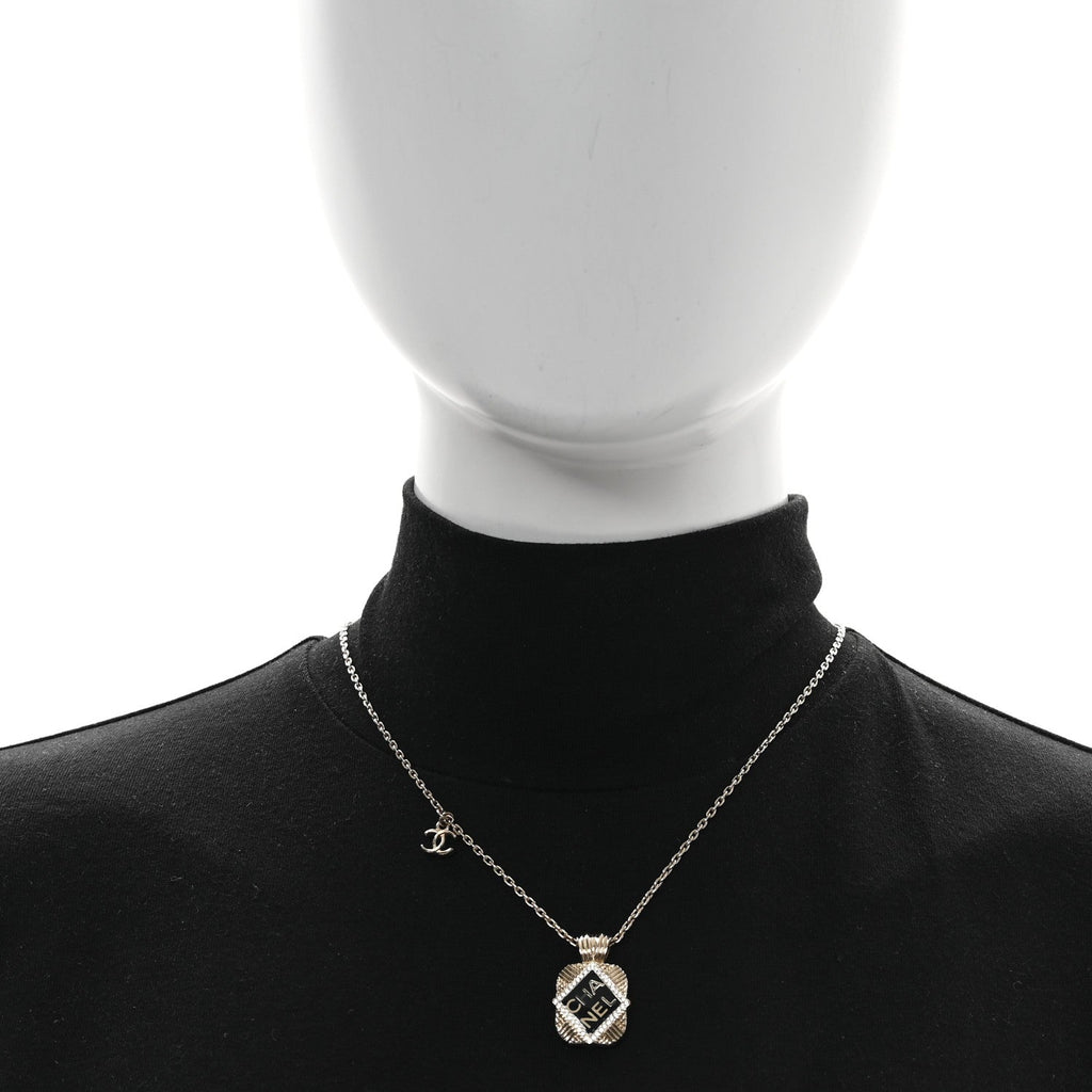 Crystal CC Square Choker Gold