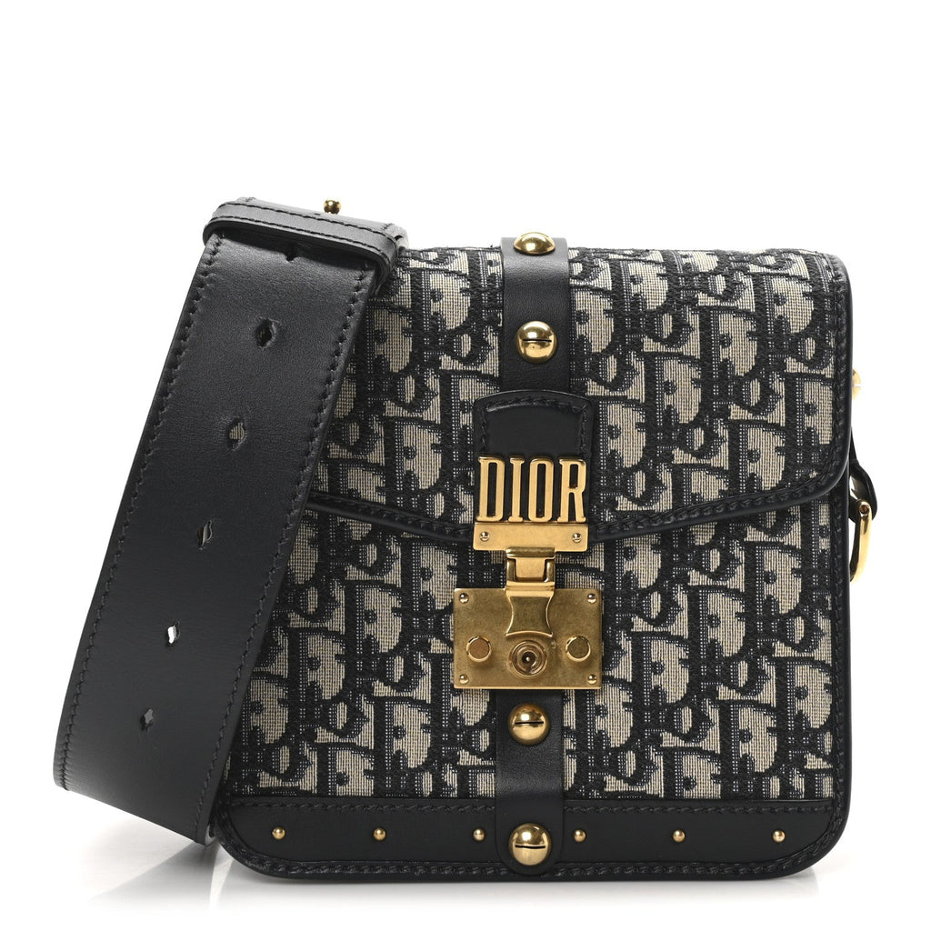 Oblique Square DiorAddict Flap Navy Blue