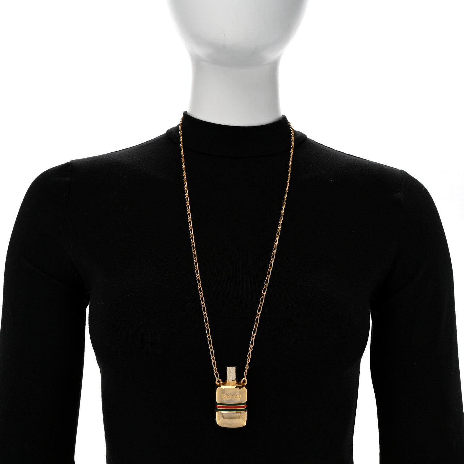 Metal Enamel Bottle Pendant Necklace