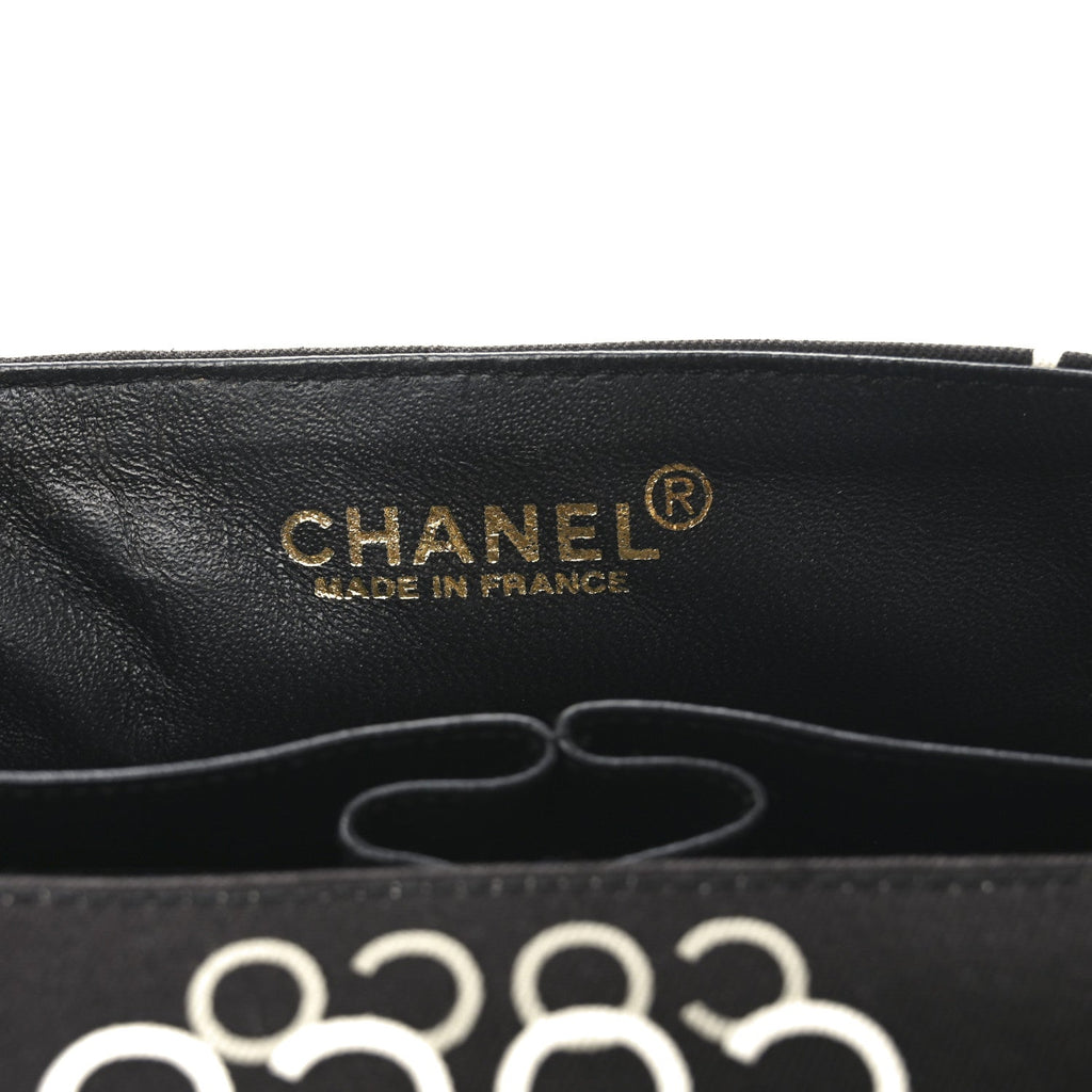 Canvas Square Quilted Coco East West Flap Black