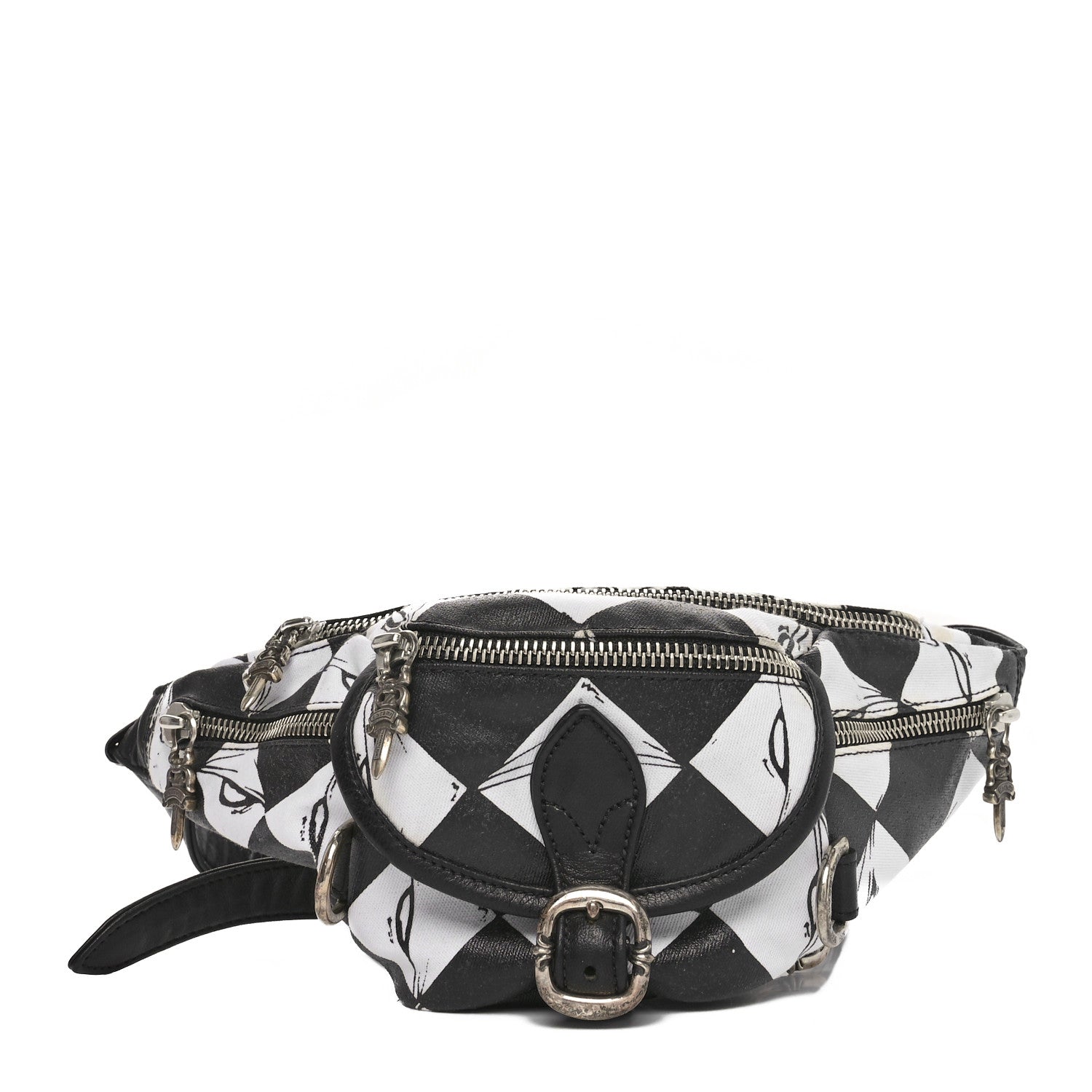 Canvas 99 Eyes Snat Pack Gunslinger Waist Bag Black White
