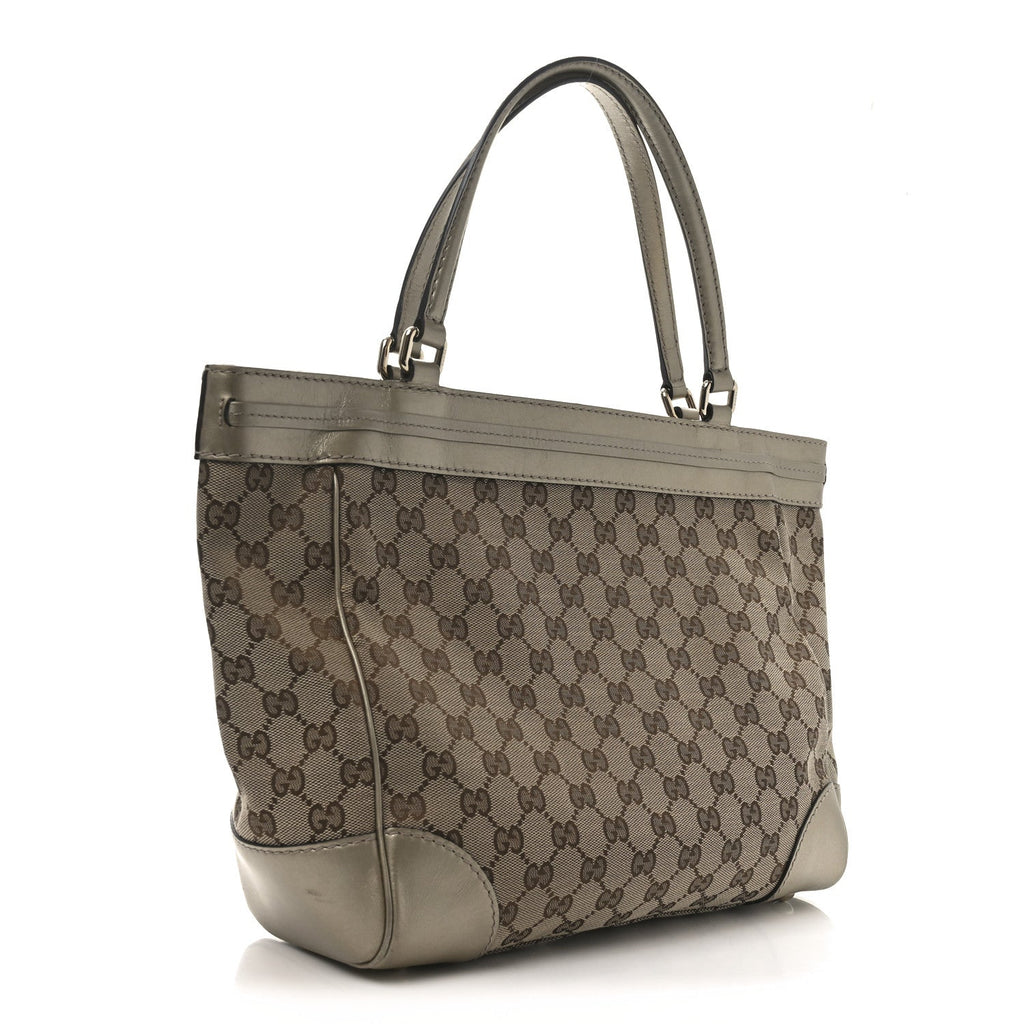 Monogram Web Medium Mayfair Tote Gold
