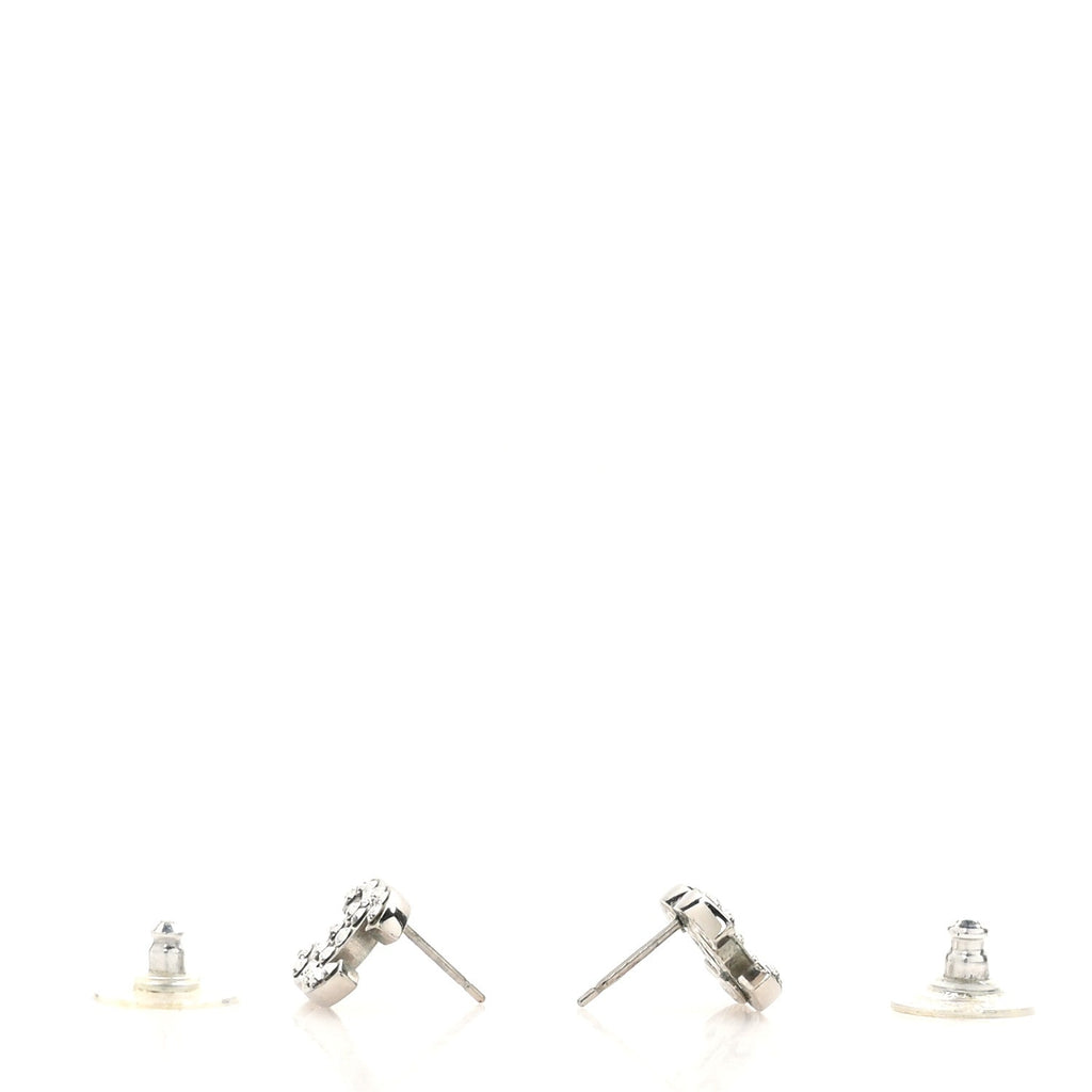 Crystal CC Earrings Silver
