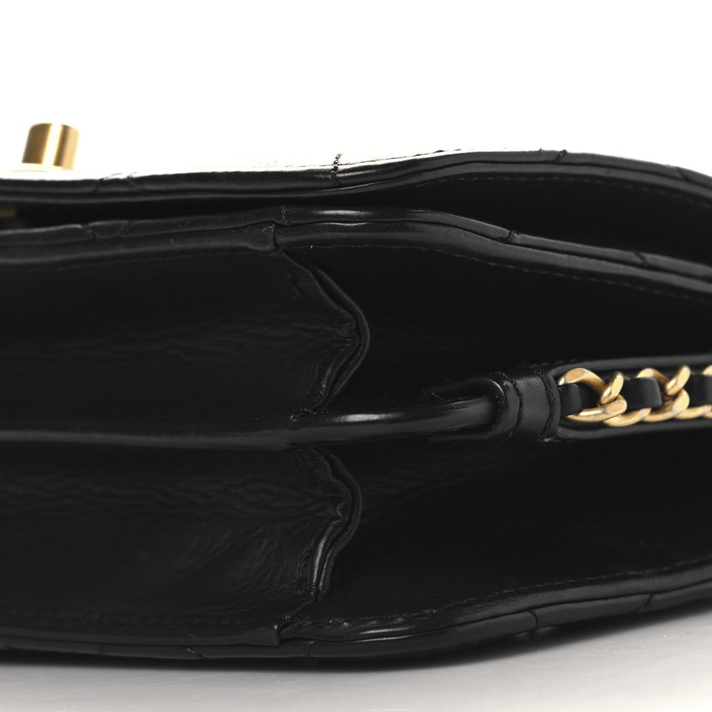 Lambskin Quilted CC Chain Flap Black
