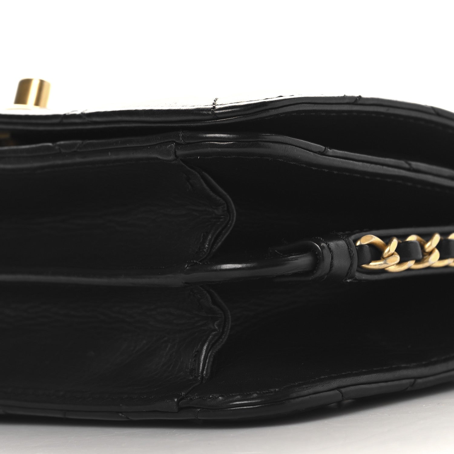 Lambskin Quilted CC Chain Flap Black
