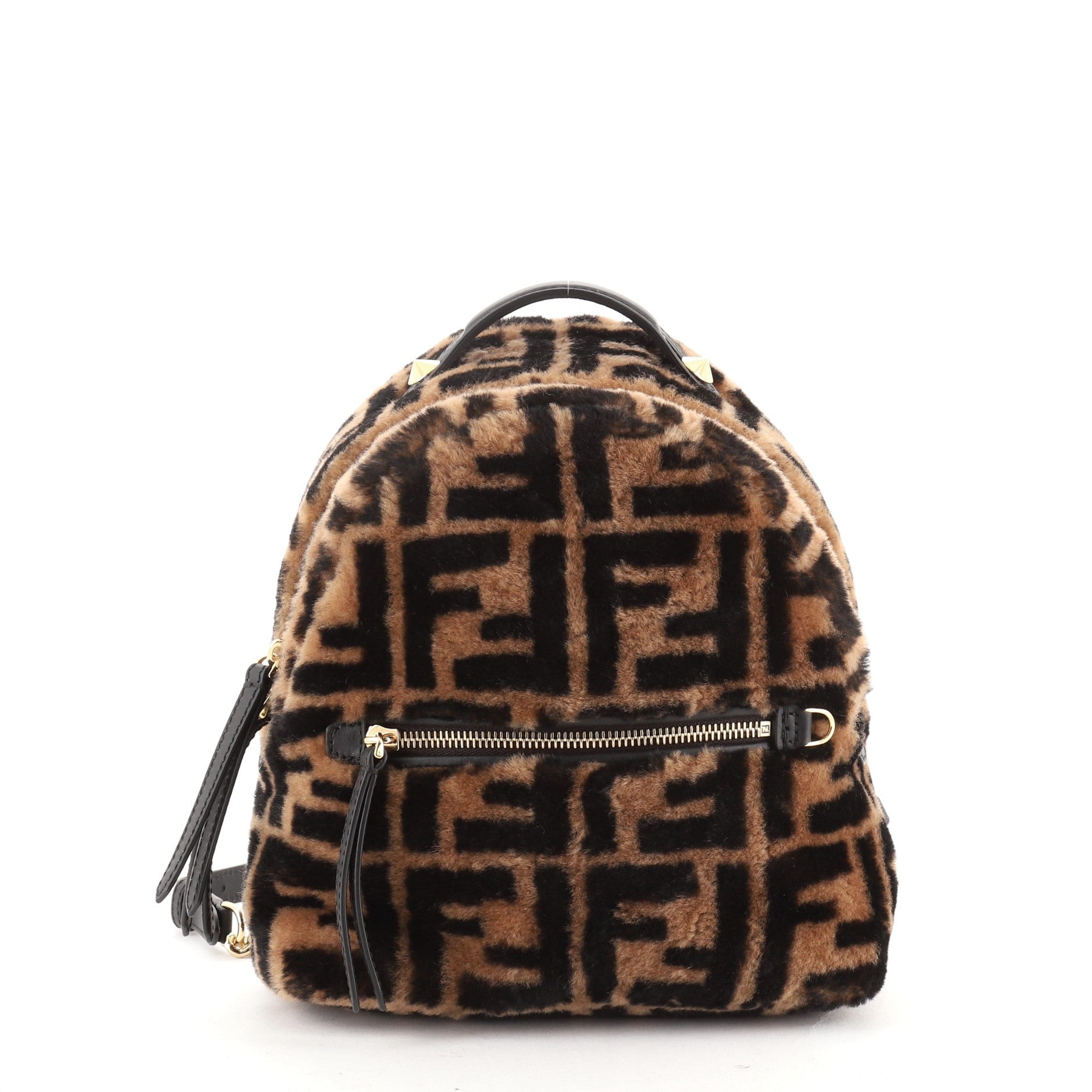 Zip Backpack Zucca Shearling Mini