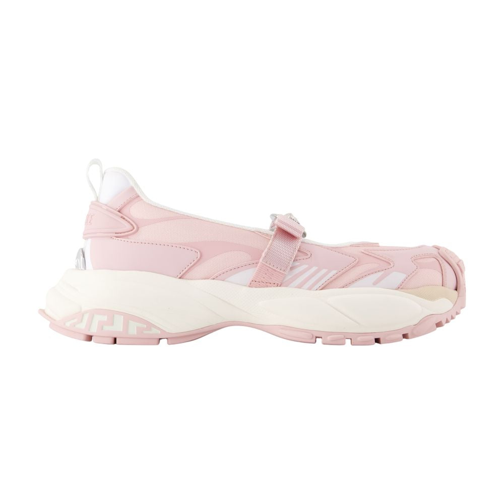 Women's Mary Jane Sneakers - Versace - Synthetic - Pink